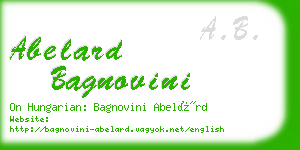 abelard bagnovini business card